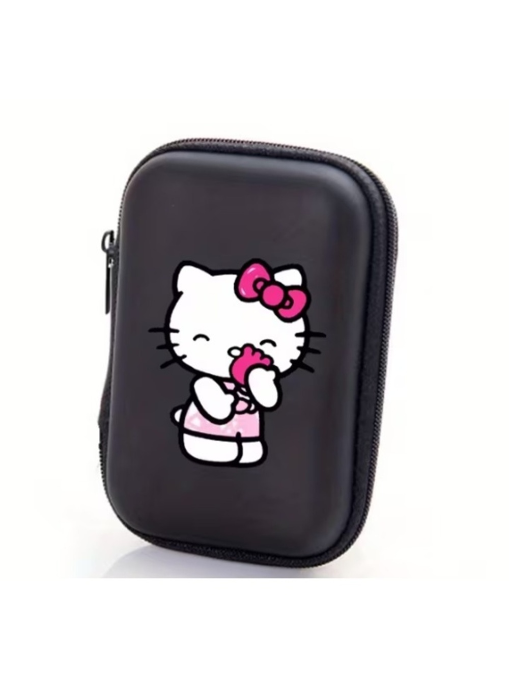 Hello Kitty Hard Shell Cable Organizer Case Earbuds Charger Storage Travel Bag
